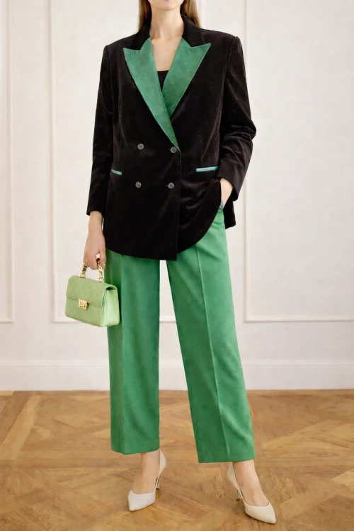 Elegancka moda w zieleni i czerni.png